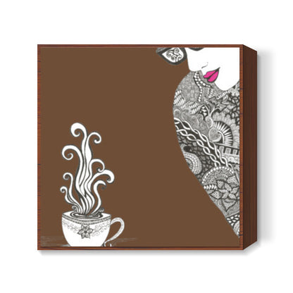 Coffee n Spice Square Art Print