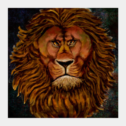 Wild Lion Square Art Prints