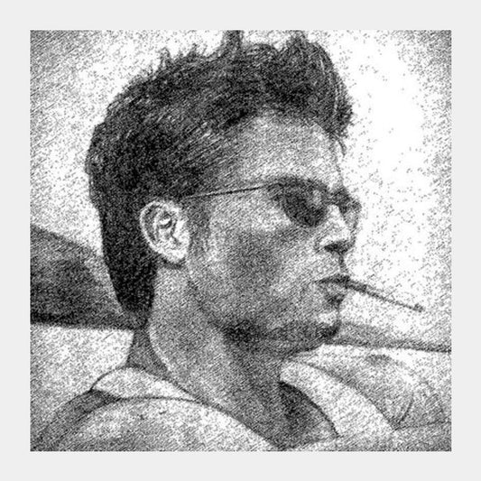 Square Art Prints, Brad Pitt - Fight Club Square Art Prints