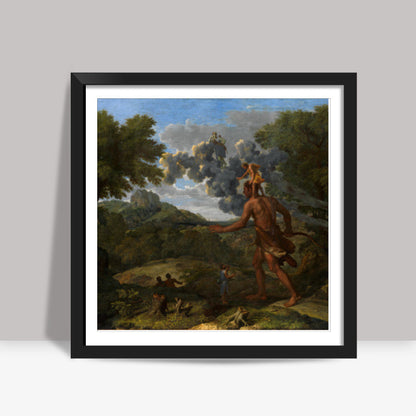 Blind Orion Searching for the Rising Sun by Nicolas Poussin Square Art Prints