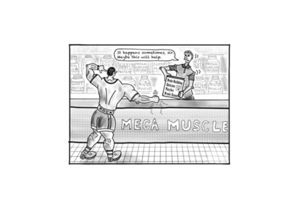 Wall Art, Body-building Hazards - Cartoon Wall Art