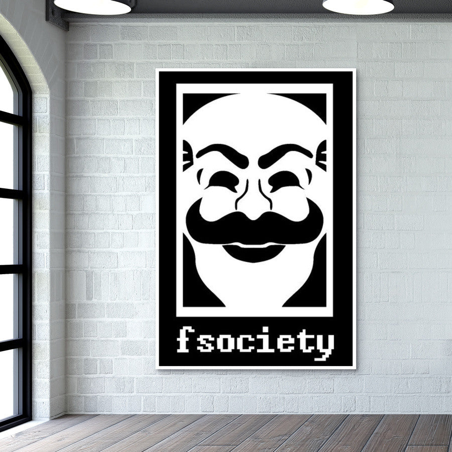 Smoky Design mr robot fsociety wallpaper Poster Price in India