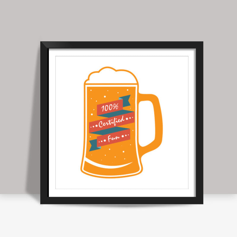 Beer fun Square Art Prints