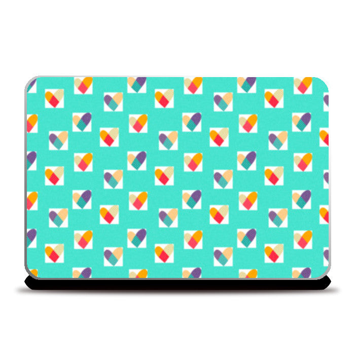 Laptop Skins, Heart in a Box (Blue) Laptop Skins