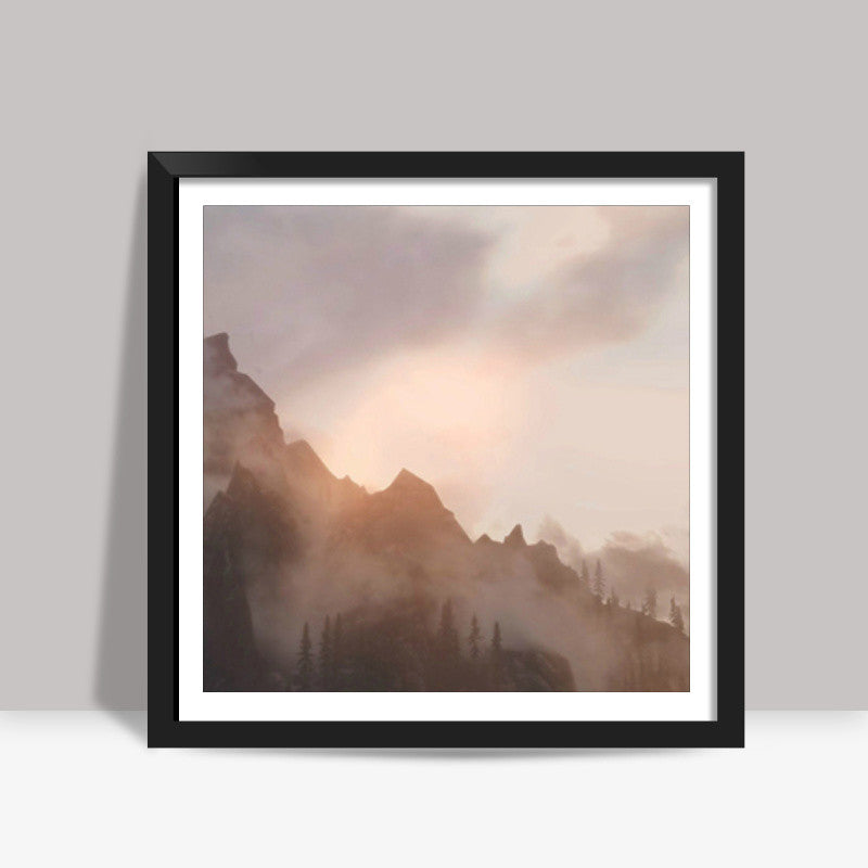 escape to the unknown Square Art Prints