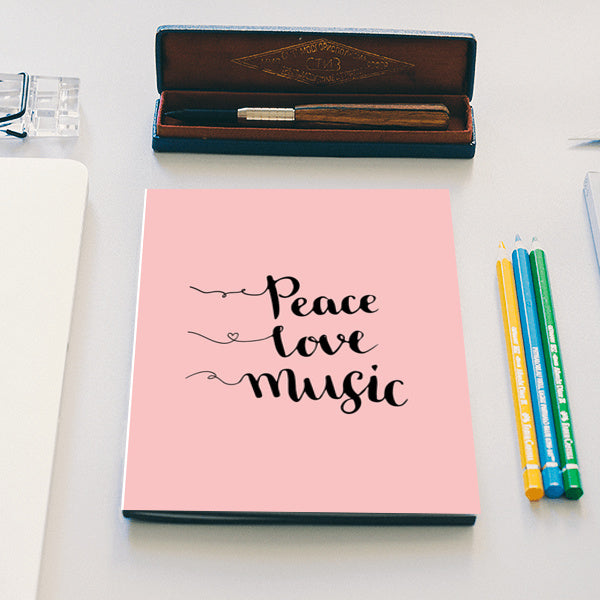 Peace Love Music  Notebook