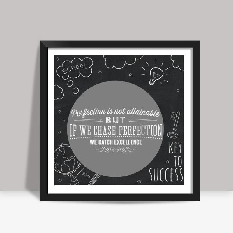 Key to success Square Art Prints