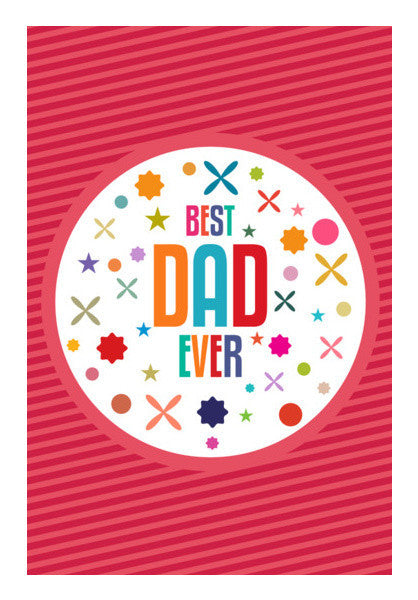 Best Dad Ever Retro Typography Art PosterGully Specials