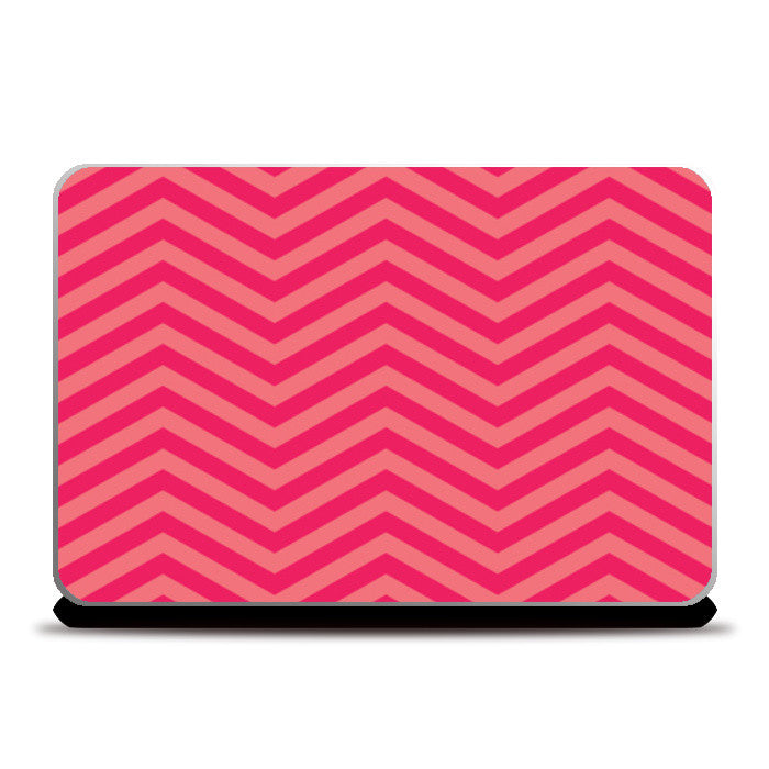 Light Pink and Dark Pink Zig Zag Laptop Skins