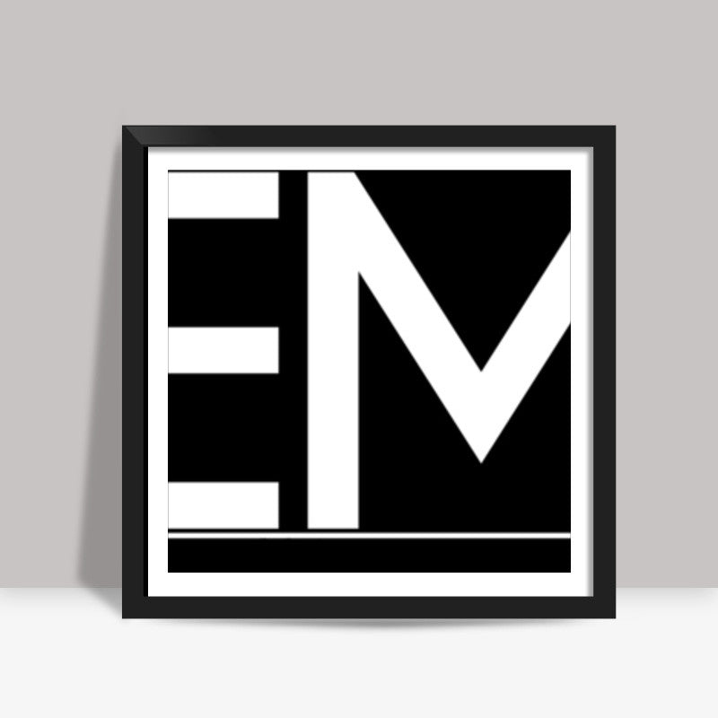 EMINEM | EM | minimal black Square Art Prints