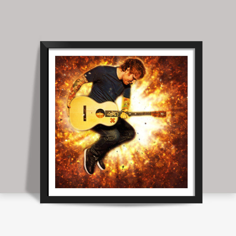 Ed Sheeran Fire Square Art Prints