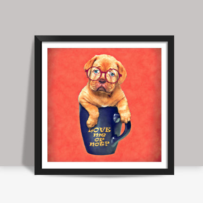 cute dog Square Art Prints