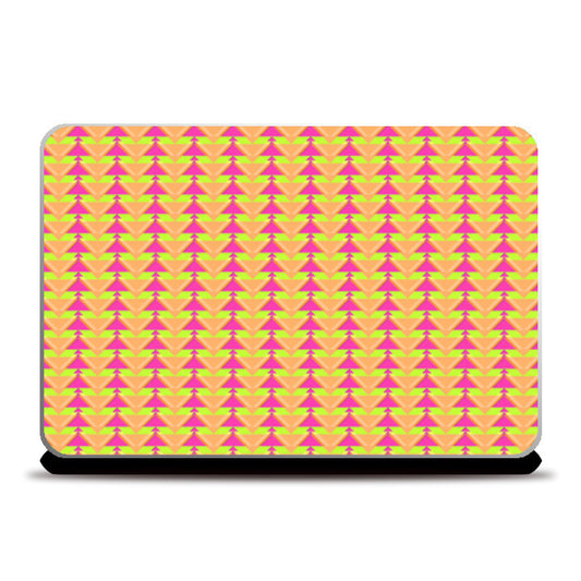 Trippy Triangles | Orange Pink Laptop Skins