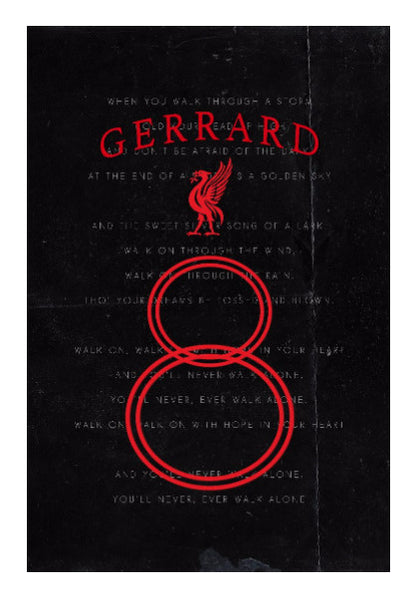 Wall Art, Steven Gerrard 8 , YNWA Liverpool FC, - PosterGully