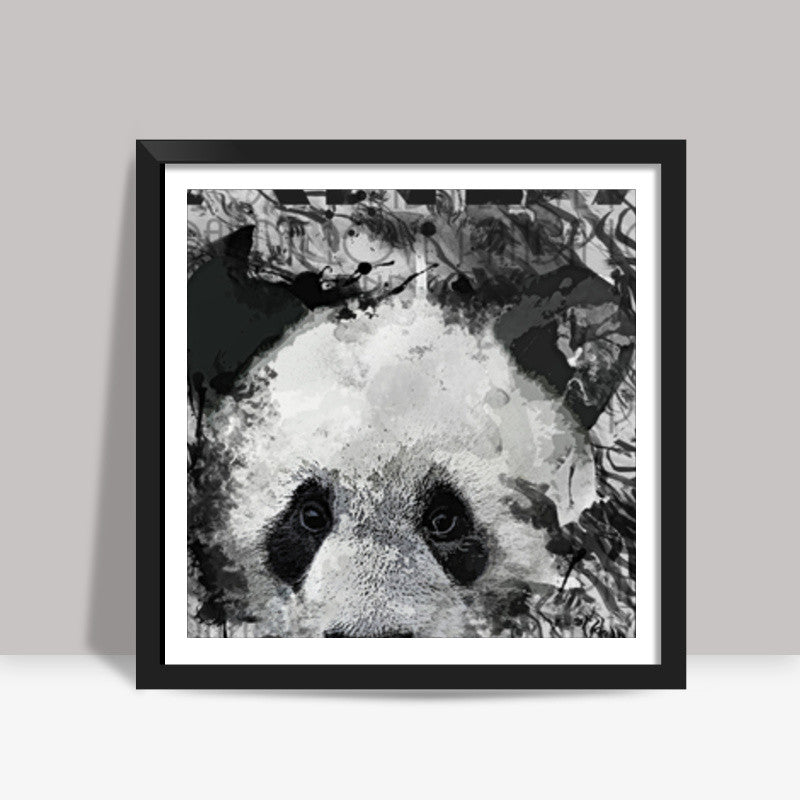 Square abstract Panda Square Art Prints