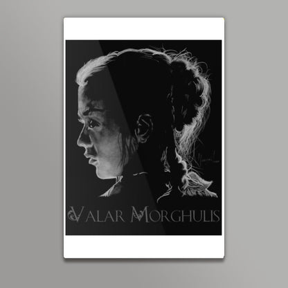 Arya Stark Valar Morghulis Wall Art