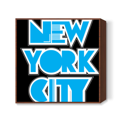 New York City blue  Square Art Prints