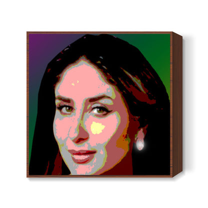 Kareena Kapoor Bollywood Actress Pop Art Portrait Square Art Prints