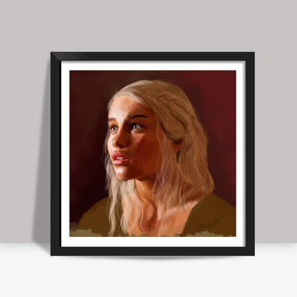 Game oF Thrones: Daenerys Targaryen Square Art Prints