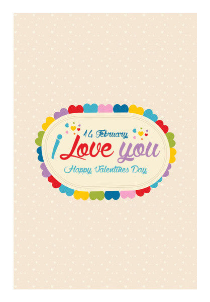 14 February Love With Colorful Hearts Art PosterGully Specials