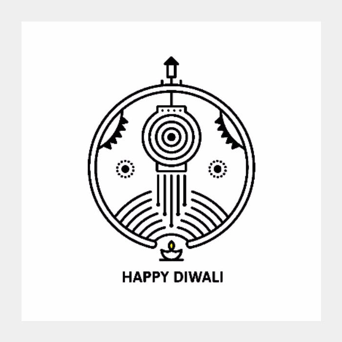 Square Art Prints, Diwali Square Art | Adil Siddiqui, - PosterGully