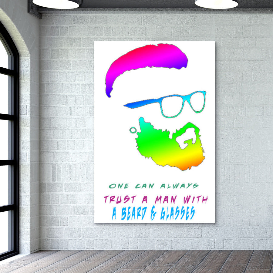 Beard & Glasses Wall Art