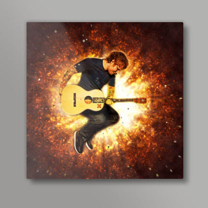 Ed Sheeran Fire Square Art Prints