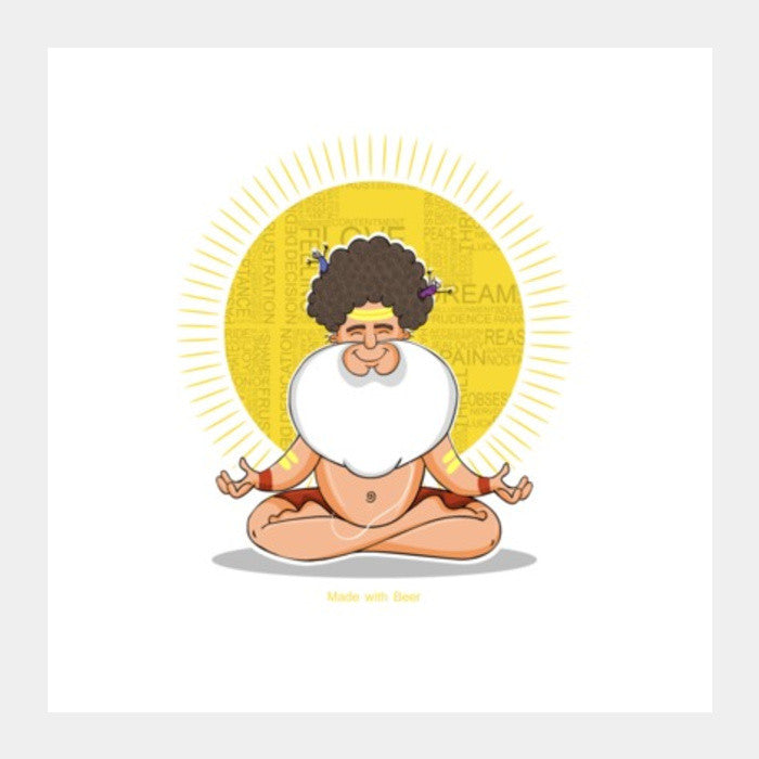 Square Art Prints, Sadhu Re Square Art Prints