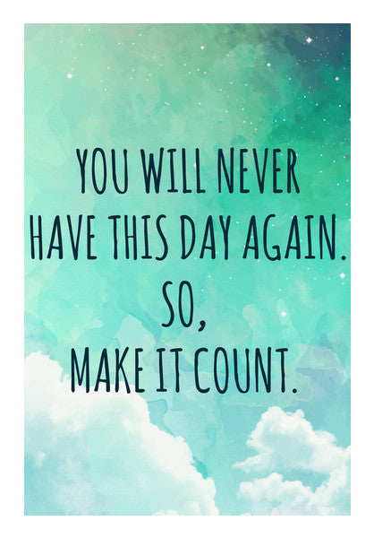 Make It Count Motivational  Art PosterGully Specials