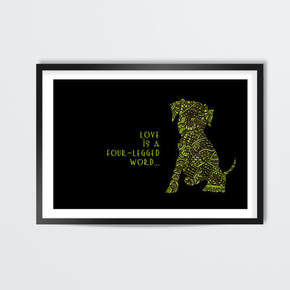 Doggy Love Zenscrawl Wall Art