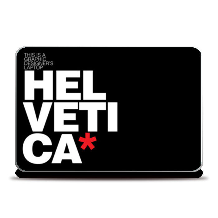 Laptop Skins, Helvetica Black Laptop Skins