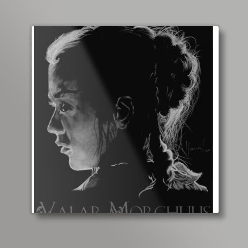 Arya Stark Valar Morghulis Square Art Prints