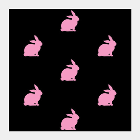 Bunnies Black Square Art Prints PosterGully Specials