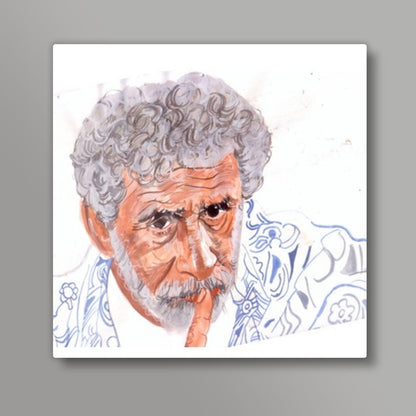 Versatile Naseeruddin Shah silences critics with his performances Square Art Prints