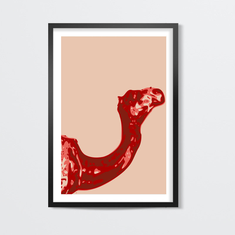 Abstract Camel Red Wall Art