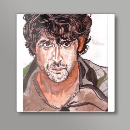 Superstar Hrithik Roshan in an avatar with oodles of style Square Art Prints