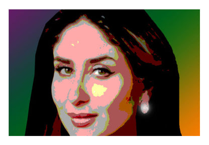 Kareena Kapoor Bollywood Actress Pop Art Portrait Wall Art