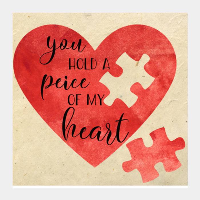 Peice of heart Square Art Prints