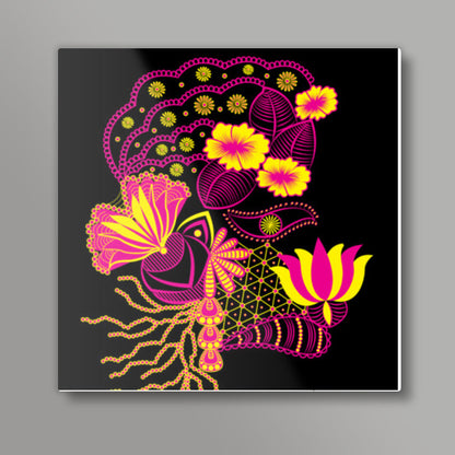 Going Gaga within - Psych ! Square Art Prints