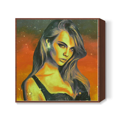 Cara Delevingne Square Art Prints