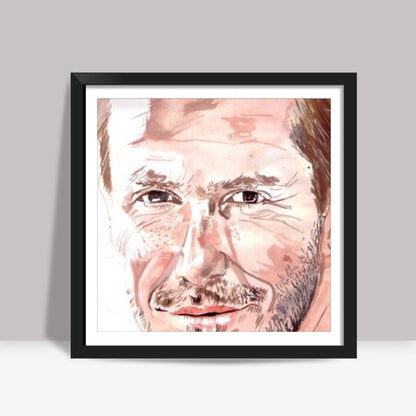 David Beckham -sometimes, all you need for your goal is a KICK Square Art Prints