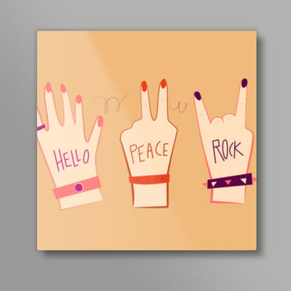 Hands Square Art Prints