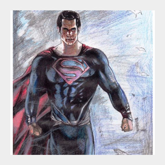 Square Art Prints, Superman Art Print