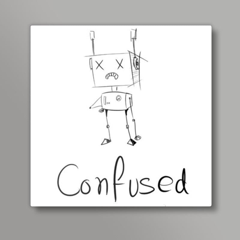 Confused Square Art Prints