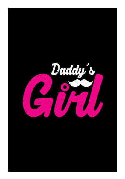 Daddy Moustache With Girl Art PosterGully Specials