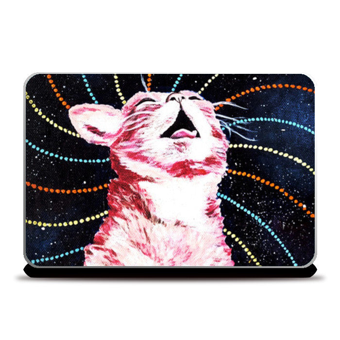 Laptop Skins, Cosmic Cat on Acid  Laptop Skins