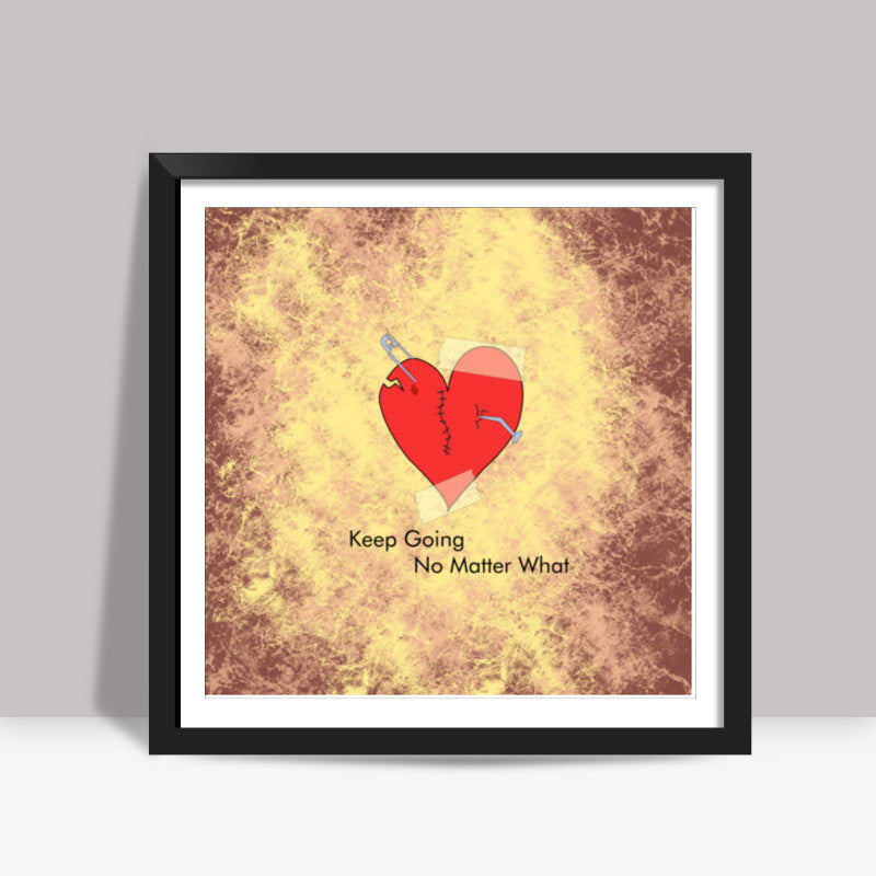 Broken Heart Square Art Prints