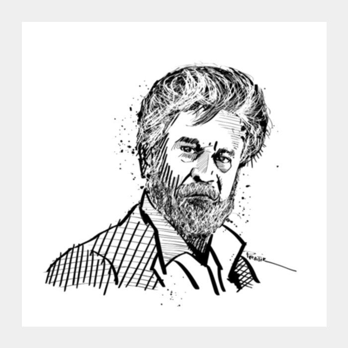 Rajnikant Poster Square Art Prints PosterGully Specials