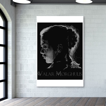 Arya Stark Valar Morghulis Wall Art