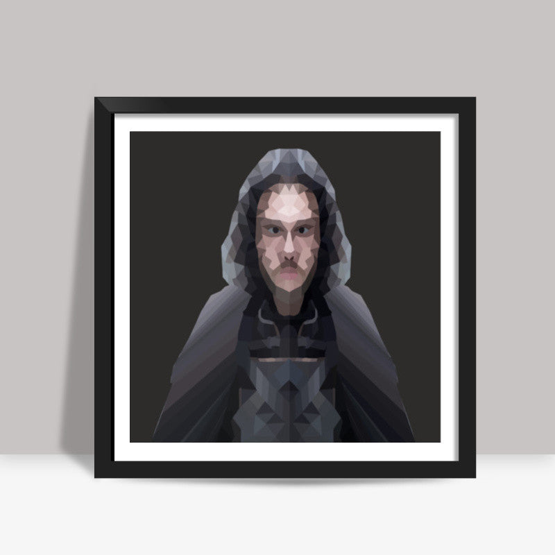 Johnsnow Cartoon - Game Of Thrones Square Art Prints